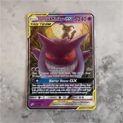 Pokemon Company Gengar & Mimikyu GX Team Up Ultra Rare TAG TEAM Holo 240 HP - Image 1