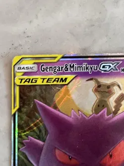Pokemon Company Gengar & Mimikyu GX Team Up Ultra Rare TAG TEAM Holo 240 HP - Image 3