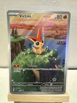 Pokemon TCG Victini SVP 208 Full Art Holo - Image 1
