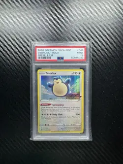 Snorlax (Prerelease) Holo Pokemon Sword & Shield Black Star PSA 9 MINT - Image 1