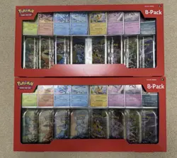 2 x Pokemon Prismatic Evolutions Costco 8 Mini-Tin Bundle - Image 1