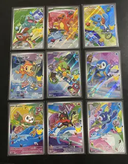 Pokemon 2026 First Partner Illustration Collection Series 1 Promo Set (9 Cards) - Image 1