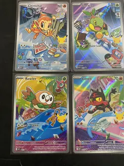 Pokemon 2026 First Partner Illustration Collection Series 1 Promo Set (9 Cards) - Image 4