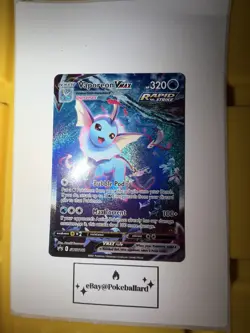 🔥 Vaporeon VMAX - Holo Rare Promo SWSH: Sword & Shield Promo Card SWSH182 NM - Image 1