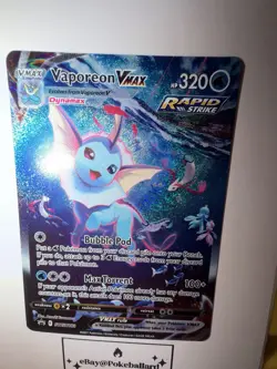 🔥 Vaporeon VMAX - Holo Rare Promo SWSH: Sword & Shield Promo Card SWSH182 NM - Image 2