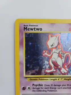 Mewtwo Base Set 2 10/130 Unlimited Holo Rare Card, Lightly Played - Image 4