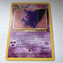 Pokemon Gengar TCG Fossil Card 20/62 Regular Non-Holo, Unlimited Rare - Image 4