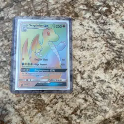Pokemon Dragonite GX SM156 Full Art Holo Promo Card Stage 2 Black Star - Image 1