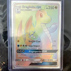 Pokemon Dragonite GX SM156 Full Art Holo Promo Card Stage 2 Black Star - Image 2