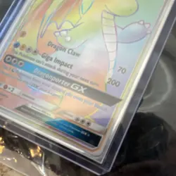 Pokemon Dragonite GX SM156 Full Art Holo Promo Card Stage 2 Black Star - Image 3