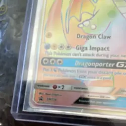 Pokemon Dragonite GX SM156 Full Art Holo Promo Card Stage 2 Black Star - Image 4