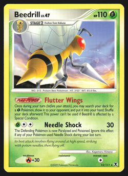 Beedrill 15/111 Platinum Rising Rivals Pokemon Card MP - Image 1