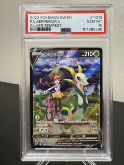 Serperior V TG13 Pokemon Silver Tempest 2022 Trainer Gallery PSA 10 GEM MINT - Image 1