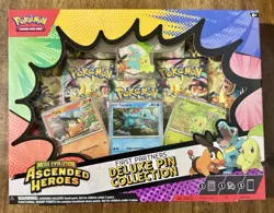 Pokemon Mega Evolution Ascended Heroes Deluxe Pin Kit Tepig Totodile Chikorita - Image 1