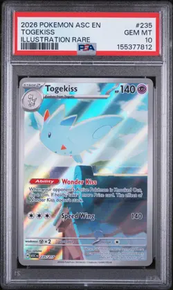 2026 POKEMON ASC EN-ASCENDED HEROES ILLUSTRATION RARE #235 TOGEKISS PSA 10 - Image 1