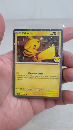 Pikachu 051/162 Stamped Promo W/ Triple SWIRL - Pokemon Day 30th Anniversary G1 - Image 3