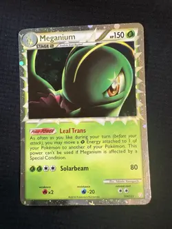 Pokemon Meganium (Prime) 109/123 HeartGold SoulSilver English Holo Ultra Rare - Image 1