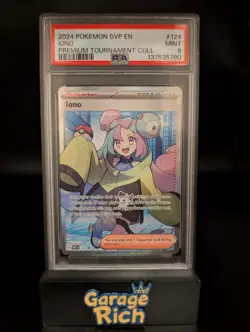 PSA 9 Iono SVP 124 - Premium Tournament Collection Pokemon TCG SV Promo Mint - Image 1