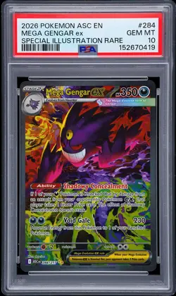 2026 POKEMON ASC EN-ASCENDED HEROES #284 MEGA GENGAR EX PSA 10 - Image 1
