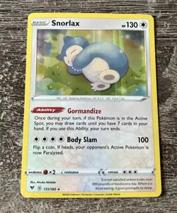 Pokemon TCG Snorlax 131/185 Sword & Shield Vivid Voltage Holo Rare - Image 1