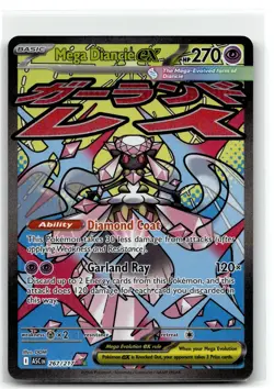 Mega Diancie ex 267/217 Mega Attack Rare Ascended Heroes Pokemon NM b5 #2 - Image 1