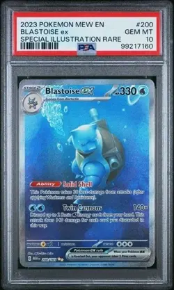 Blastoise EX 200/165 Scarlet & Violet 151 English PSA 10 Gem Mint Pokemon TCG - Image 1