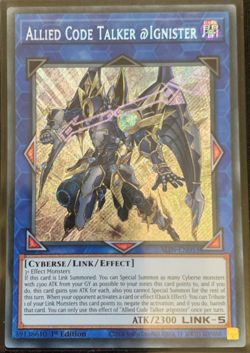 Allied Code Talker @Ignister ALIN-EN051 Secret Rare Near Mint Yu-Gi-Oh! - Image 1