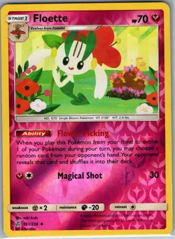 Floette 151/236 Reverse Holo SM - Cosmic Eclipse - Pokemon Card - NM - Image 1
