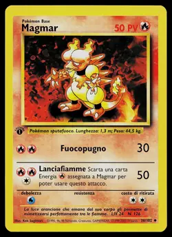 Pokemon Card - Magmar ITALIAN Base Set 36/102 Uncommon 1st Edition - Image 1