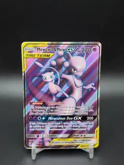 Mewtwo & Mew GX 222/236 Unified Minds Full Art LP Pokemon Card - Image 1