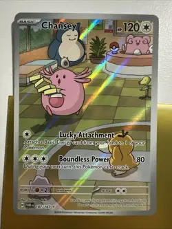 Pokemon TCG Chansey Illustration Twilight Masquerade Card 187/167 NM/M Condition - Image 1