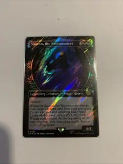 Sauron, the Necromancer, R 0802, NM Surge Foil, MTG LotR Lord Rings Showcase LTR - Image 1