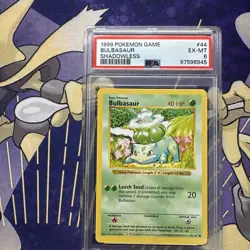 1999 Pokemon #44 Bulbasaur Shadowless Base Set PSA 6 Grade - Image 1