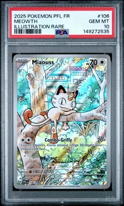 Carte Pokemon Miaouss 106/094 Holo Flammes Fantasmagoriques PSA 10 GEM MINT 🔥 - Image 2