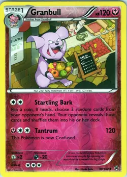 Granbull 9/162 Uncommon - Pokemon TCG XY-BREAKthrough - Reverse Holo (NM) - Image 1