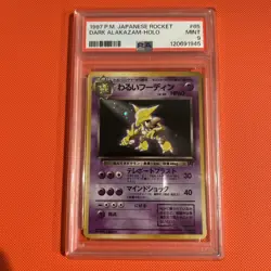 1997 Pokemon P.M. Japanese Rocket Dark Alakazam Holo #65 PSA 9 - Image 1