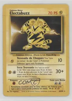 Electabuzz Portuguese Pokemon Base Set #20 1999 - Image 1