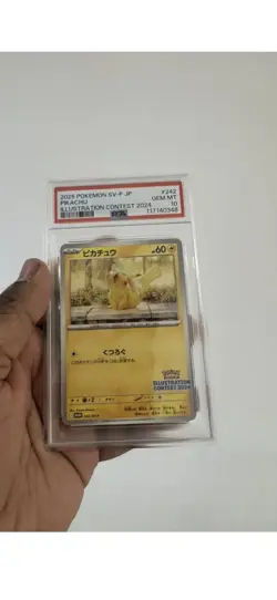 POKEMON JAPANESE SV-P PROMO 242 PIKACHU ILLUSTRATION CONTEST 2024 PSA 10 - Image 4