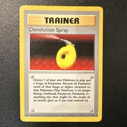 Pokemon Devolution Spray 72/102 Base Set Shadowless Uncommon Trainer English Wi… - Image 1