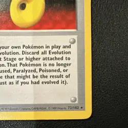 Pokemon Devolution Spray 72/102 Base Set Shadowless Uncommon Trainer English Wi… - Image 4