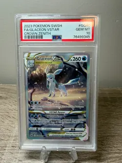 2023 Pokemon SWSH Crown Zenith Glaceon VST Galarian Gallery #GG40/GG70 PSA 10 - Image 1