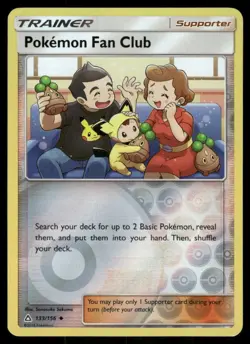Pokemon Fan Club 133/156 Uncommon Ultra Prism Pokemon Reverse Holo Near Mint - Image 1