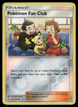 Pokemon Fan Club 133/156 Uncommon Ultra Prism Pokemon Reverse Holo Near Mint - Image 1
