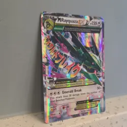 M Rayquaza EX 76/108 Roaring Skies Mega Full Art Holo UR 220HP Eng 2015 - Image 2