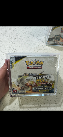 Pokemon Sun & Moon Unbroken Bonds Sealed Booster Box W/ acrylic case - Image 1