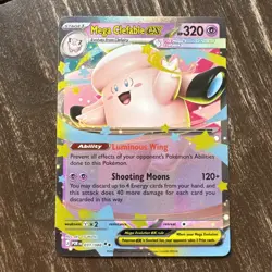 Mega Clefable ex 031/088 Holo Pokemon Card NM Full Art Cute Pink Rare - Image 1