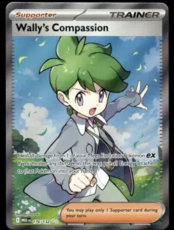 2025 Pokemon Mega Evolution Wally's Compassion #176 Near Mint - Image 1
