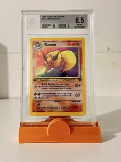 1999 Pokemon Jungle 1st Edition #03 Flareon BGS 8.5 Great Sub Grades - Image 1