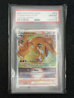 Pokemon Sword & Shield Crown Zenith Charizard VStar 019/159 PSA Gem Mint 10 - Image 1