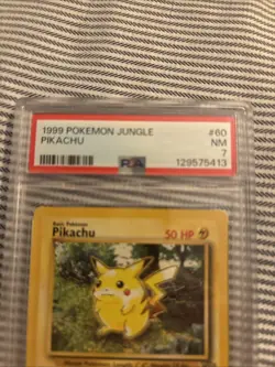 1999 POKEMON JUNGLE #60/64 PIKACHU PSA 7 NM - Image 2